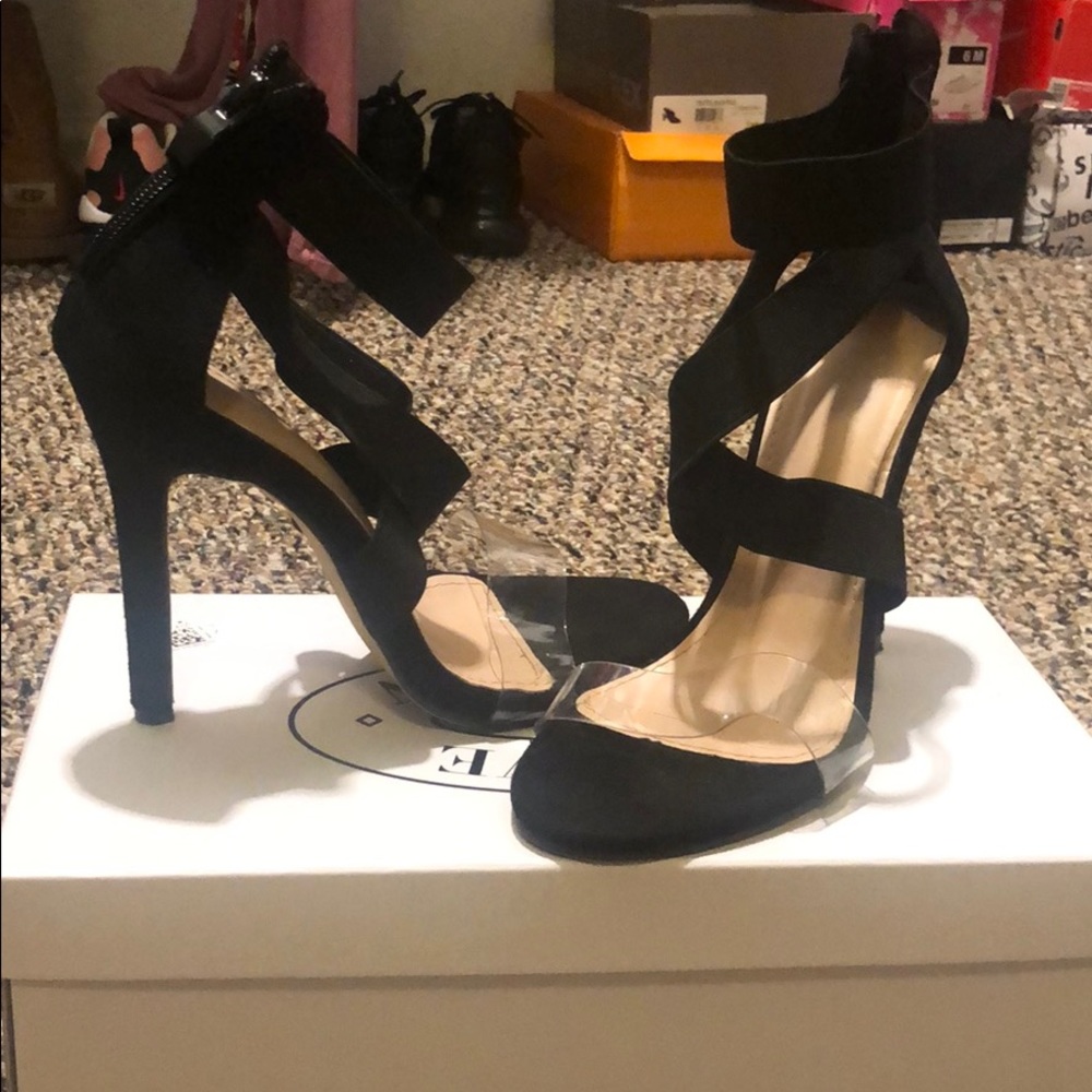 Clear front strap heels to wear to go out